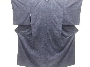 重要無形文化財本場結城紬100亀甲　色紙に花模様織り出し着物